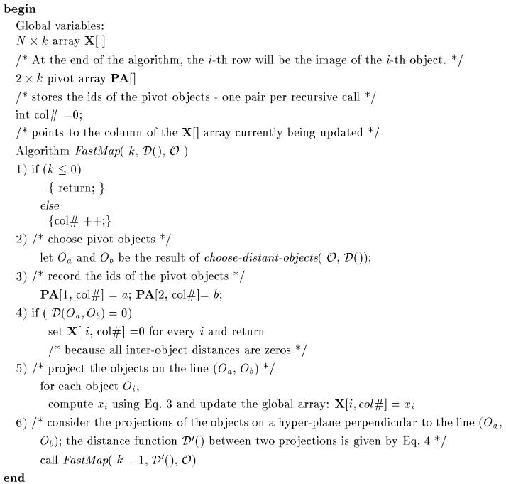 Document Similarity In Space | FastMap Algorithm as a Mapping Technique